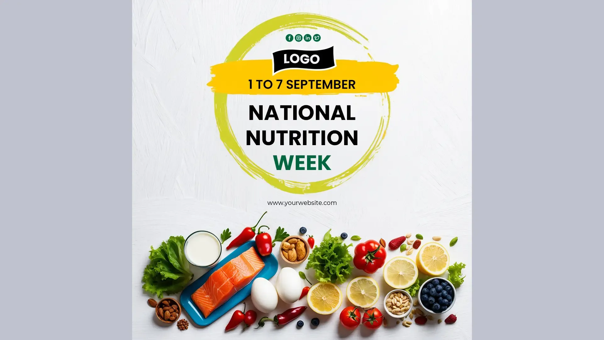 Vibrant Colors Design National Nutrition Week Instagram Post image